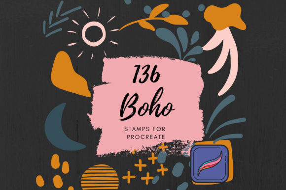 136 Boho Stamps for Procreate