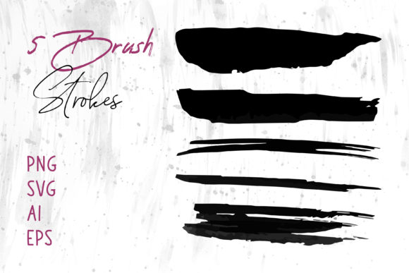 Elevating Design with a Versatile Ink Brush Strokes Set