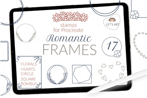 Enhance Your Digital Art with Procreate Frames, Stamps, and Floral Decor Brushes