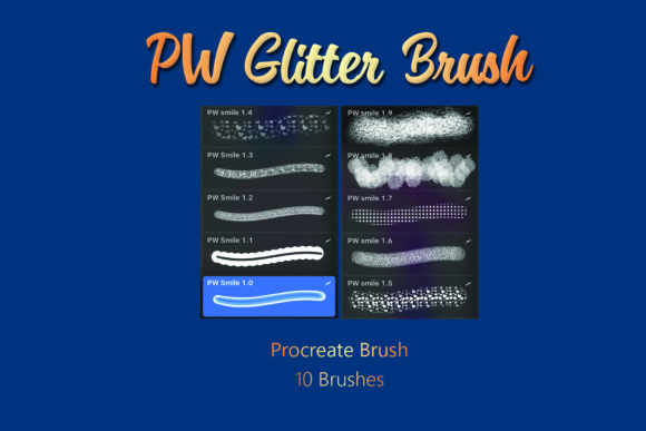 Evaluating the PW Smile1 Procreate Brush Glitter Brush Set for Digital Illustration