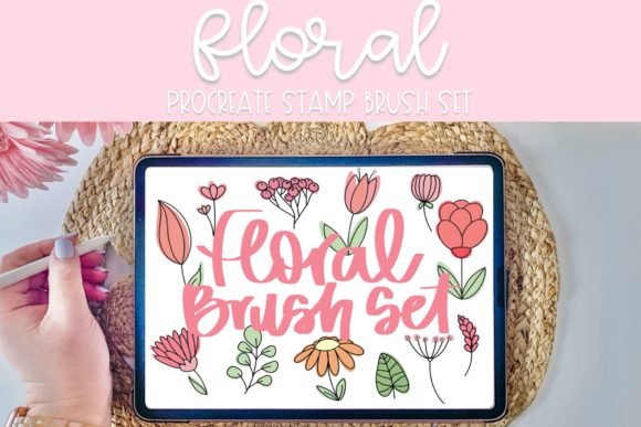 Floral Procreate Brush Stamp Set