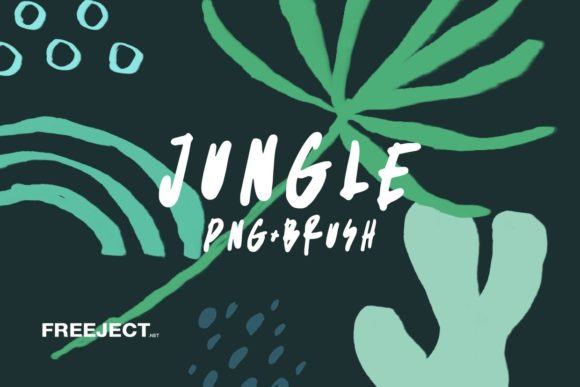 Jungle Element Brush PNG for Designers