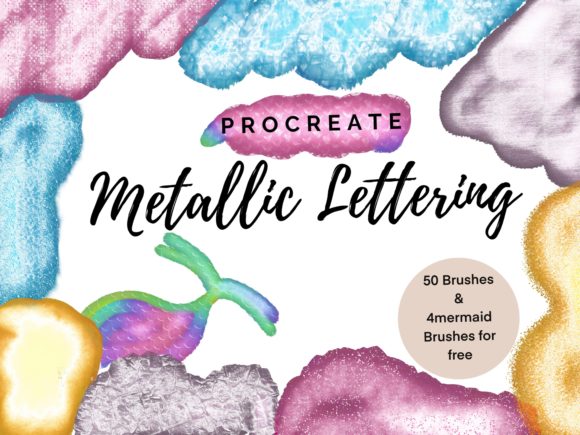 Mastering Digital Calligraphy with 50 Metallic Lettering for Procreate