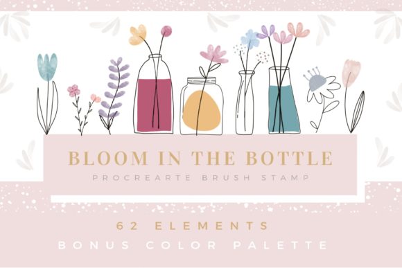 Procreate Brush Stamp 62 Bloom in Bottle: A Creative Toolkit for Digital Artists