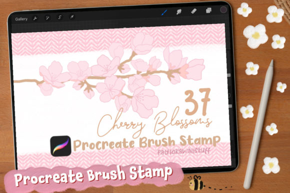 Procreate Cherry Blossom Stamp Brushes