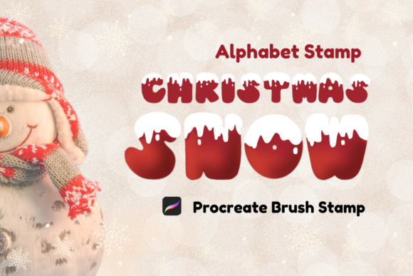 Procreate Christmas Snow Stamps