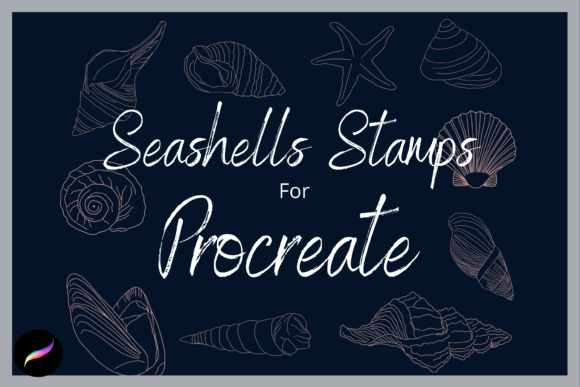 Strategic Design with Procreate Seashells Stamps X 10: Elevating Digital Craft and Brand Assets