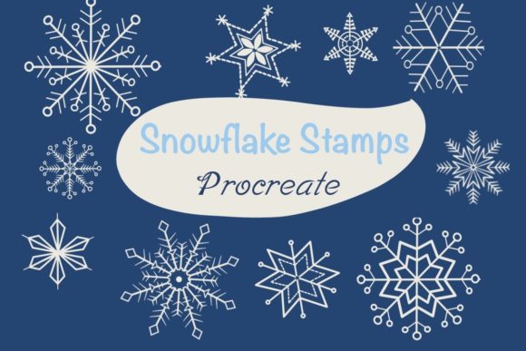 Streamlining Winter Design Workflows with Snowflake Procreate Brush Stamps